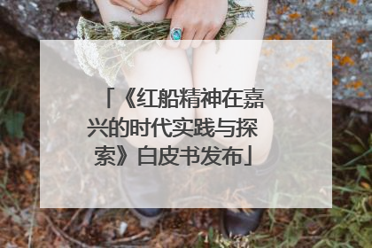 《红船精神在嘉兴的时代实践与探索》白皮书发布