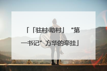 「驻村·助村」“第一书记”方华的牵挂