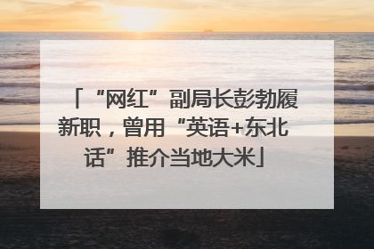 “网红”副局长彭勃履新职，曾用“英语+东北话”推介当地大米