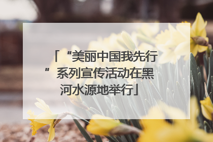 “美丽中国我先行”系列宣传活动在黑河水源地举行