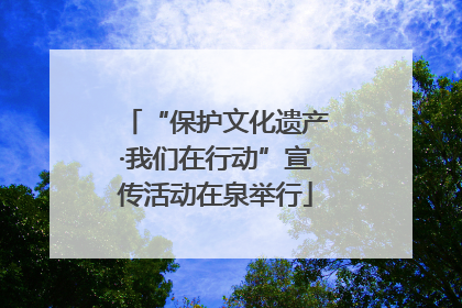 “保护文化遗产·我们在行动”宣传活动在泉举行