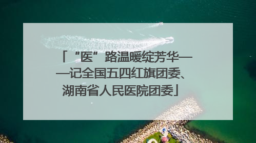 “医”路温暖绽芳华——记全国五四红旗团委、湖南省人民医院团委