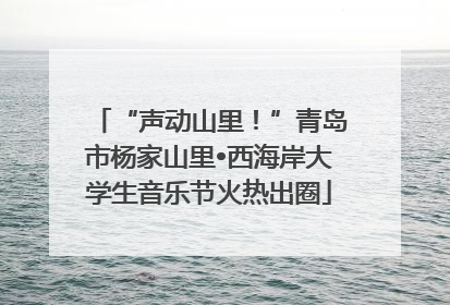 “声动山里！”青岛市杨家山里•西海岸大学生音乐节火热出圈
