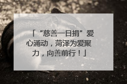 “慈善一日捐”爱心涌动，菏泽为爱聚力，向善前行！