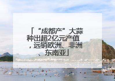 “成都产”大蒜种出超2亿元产值，远销欧洲、非洲、东南亚