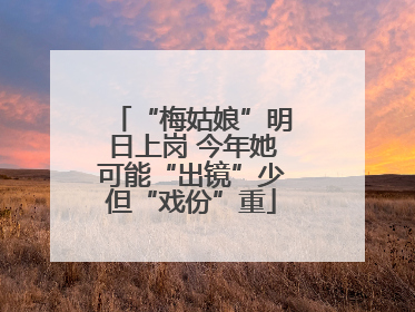 “梅姑娘”明日上岗 今年她可能“出镜”少但“戏份”重