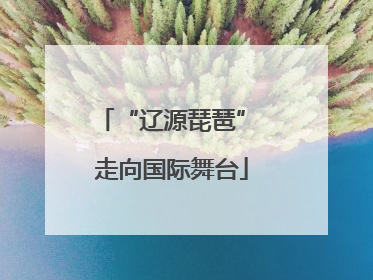 “辽源琵琶” 走向国际舞台