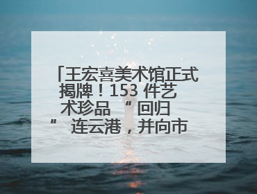 王宏喜美术馆正式揭牌！153 件艺术珍品 “ 回归 ” 连云港，并向市民免费开放