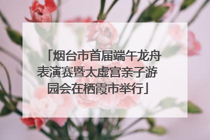 烟台市首届端午龙舟表演赛暨太虚宫亲子游园会在栖霞市举行