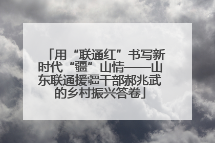 用“联通红”书写新时代“疆”山情——山东联通援疆干部郝兆武的乡村振兴答卷