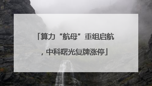 算力“航母”重组启航，中科曙光复牌涨停