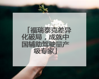 福瑞泰克差异化破局，成就中国辅助驾驶量产级专家
