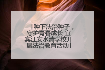 种下法治种子，守护青春成长 宜宾江安水清学校开展法治教育活动
