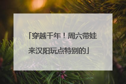 穿越千年！周六带娃来汉阳玩点特别的