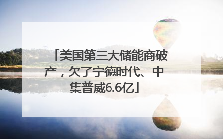美国第三大储能商破产，欠了宁德时代、中集普威6.6亿