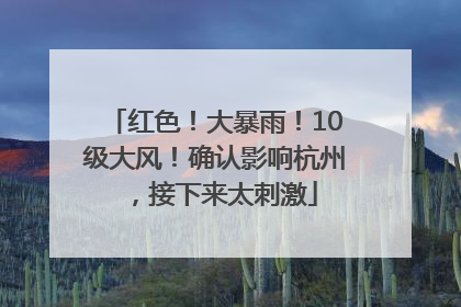 红色！大暴雨！10级大风！确认影响杭州，接下来太刺激
