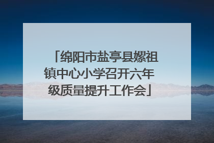 绵阳市盐亭县嫘祖镇中心小学召开六年级质量提升工作会