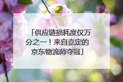 供应链损耗度仅万分之一！来自嘉定的京东物流师夺冠