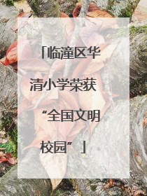 临潼区华清小学荣获“全国文明校园”