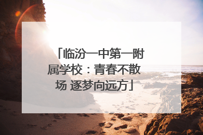 临汾一中第一附属学校：青春不散场 逐梦向远方
