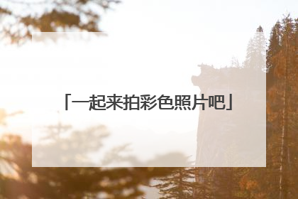 一起来拍彩色照片吧