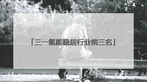 三一氢能稳居行业前三名