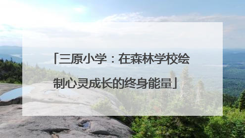 三原小学：在森林学校绘制心灵成长的终身能量