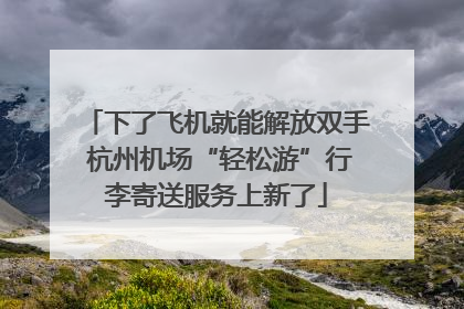 下了飞机就能解放双手 杭州机场“轻松游”行李寄送服务上新了