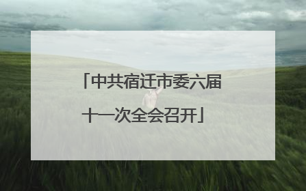 中共宿迁市委六届十一次全会召开