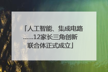 人工智能、集成电路……12家长三角创新联合体正式成立