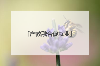 产教融合促就业