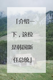 介绍一下，这位是韩国新任总统