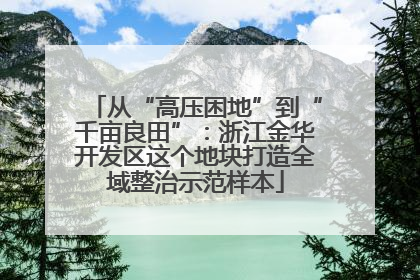 从“高压困地”到“千亩良田”：浙江金华开发区这个地块打造全域整治示范样本