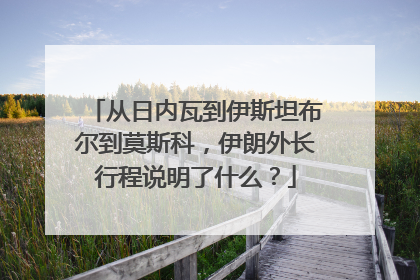 从日内瓦到伊斯坦布尔到莫斯科，伊朗外长行程说明了什么？