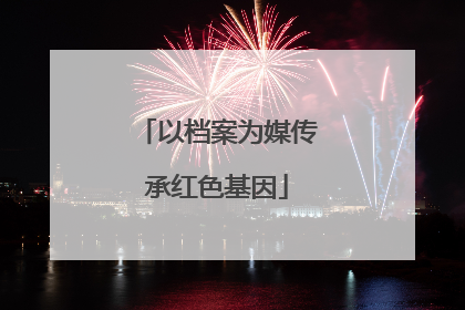 以档案为媒传承红色基因