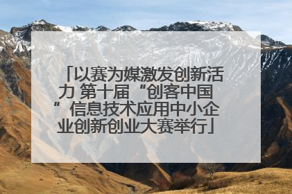 以赛为媒激发创新活力 第十届“创客中国”信息技术应用中小企业创新创业大赛举行