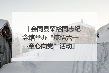 会同县粟裕同志纪念馆举办“粽情六一·童心向党”活动