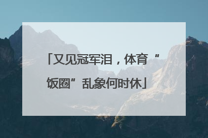 又见冠军泪，体育“饭圈”乱象何时休