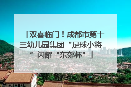 双喜临门！成都市第十三幼儿园集团“足球小将”闪耀“东郊杯”