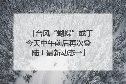台风“蝴蝶”或于今天中午前后再次登陆！最新动态→