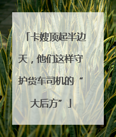卡嫂顶起半边天，他们这样守护货车司机的“大后方”