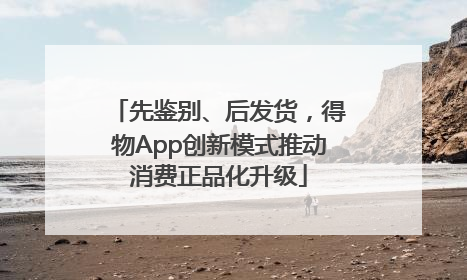 先鉴别、后发货，得物App创新模式推动消费正品化升级