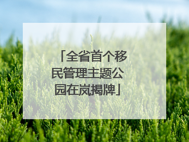 全省首个移民管理主题公园在岚揭牌