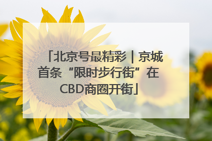 北京号最精彩｜京城首条“限时步行街”在CBD商圈开街