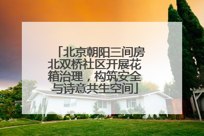 北京朝阳三间房北双桥社区开展花箱治理，构筑安全与诗意共生空间