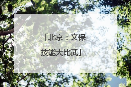 北京：文保技能大比武