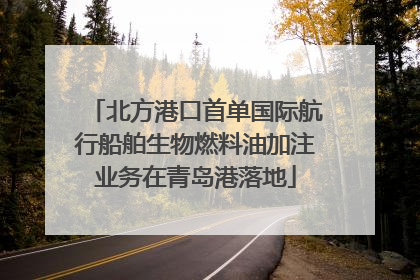 北方港口首单国际航行船舶生物燃料油加注业务在青岛港落地