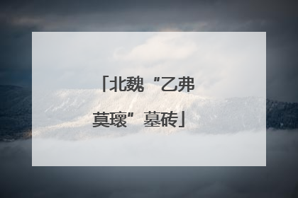 北魏“乙弗莫瓌”墓砖