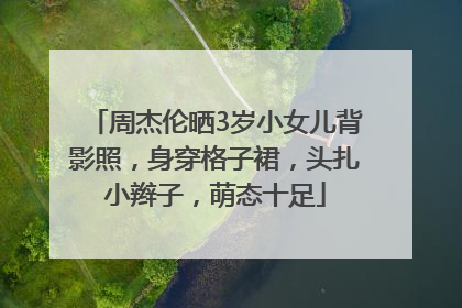 周杰伦晒3岁小女儿背影照，身穿格子裙，头扎小辫子，萌态十足