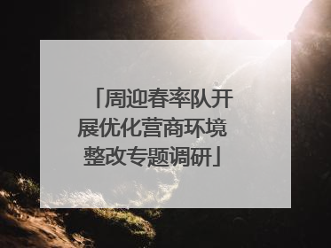 周迎春率队开展优化营商环境整改专题调研